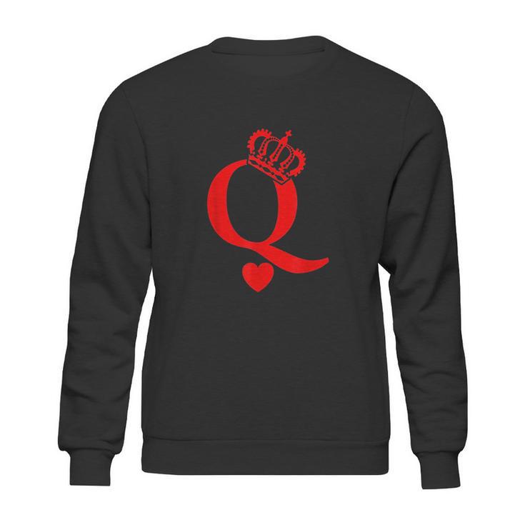 Queen Of Hearts King Of Hearts Playing Cards Deck Of Cards Sweatshirt