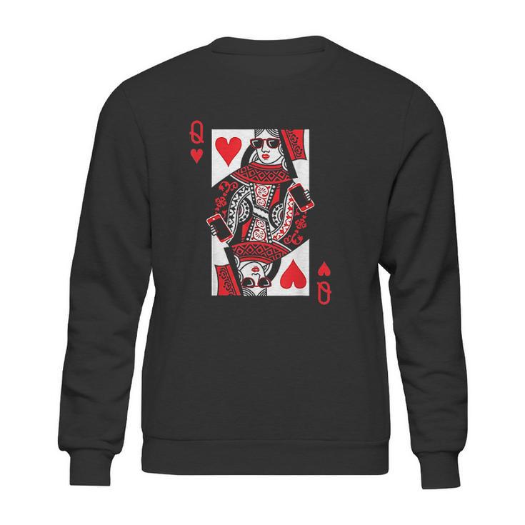 Queen Of Hearts Vintage Valentine Day Sweatshirt