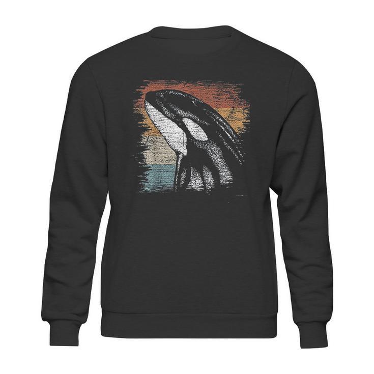 Retro Killer Whale Vintage Sweatshirt