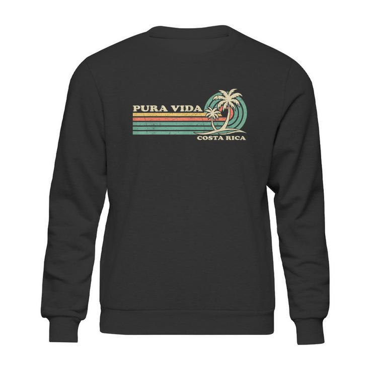 Retro Vintage Family Vacation Costa Rica Pura Vida Beach Sweatshirt