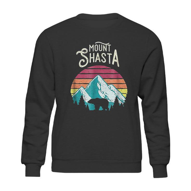 Retro Vintage Mount Shasta California Mountains Bear Sweatshirt