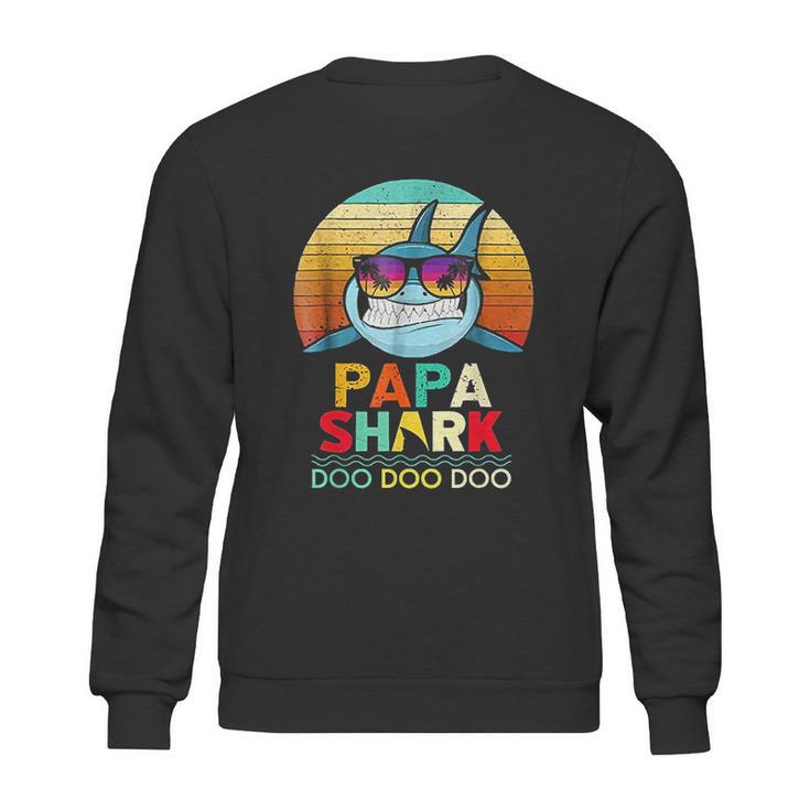 Retro Vintage Papa Shark Doo Doo Doo Sweatshirt