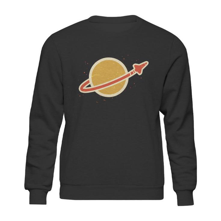 Retro Vintage Planet Space Shuttle Logo Sweatshirt