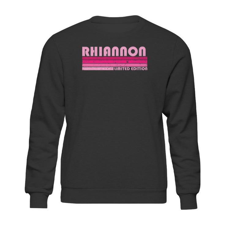 Rhiannon Name Personalized Retro Vintage 80S 90S Sweatshirt