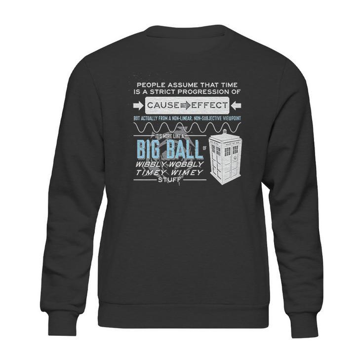 Ripple Junction Doctor Who Wibbly Wobbly Quote Sweatshirt