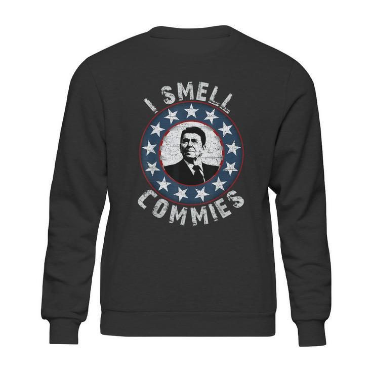Ronald Reagan I Smell Commies Retro Vintage Political Humor Sweatshirt