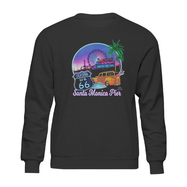 Santa Monica Pier Us Route 66 End Pacific Ocean Souvenir Sweatshirt