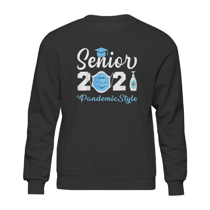 Senior 2021 Pandemic Style Quarantine Social Distancing Sweatshirt