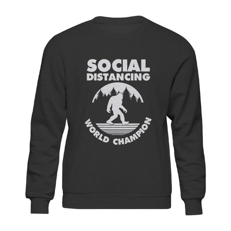 Social Distancing Introvert Bigfoot Funny Sweatshirt