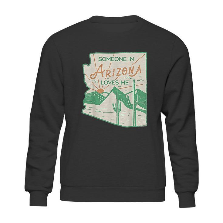 Someone In Arizona Loves Me Vintage Retro State Badge Gift Sweatshirt