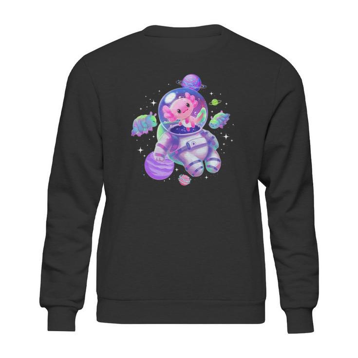 Space Axolotl Cute Kawaii Pastel Goth Funny Axolotl Lovers Sweatshirt