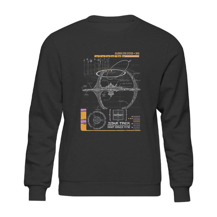 Star Trek Ds9 Bajoran System Schematic Sweatshirt