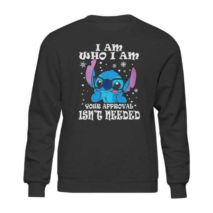 Stitch I Am Who I Am Your Approval Isnt Needed Sweatshirt