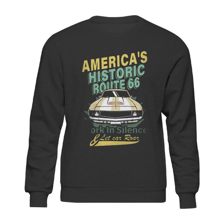 Historic Route 66 Work In Silence Aesthetic Gift 2022 Sweatshirt