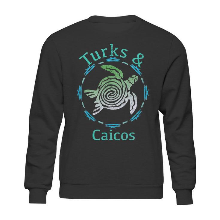 Turks & Caicos  Vintage Tribal Turtle Gift T Sweatshirt