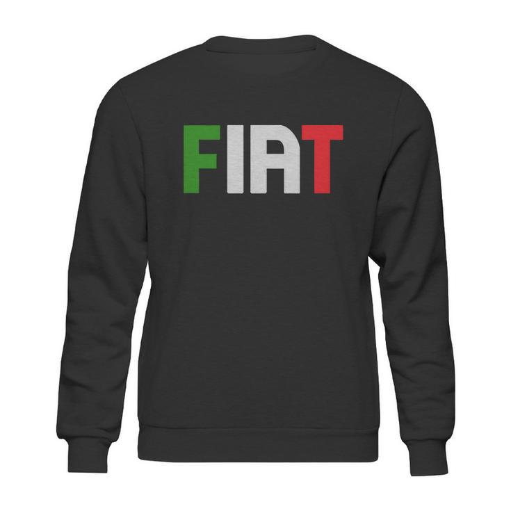 Uomo Fiat Stampa Verde Bianco Rosso Altri Colori C T-Shirt Sweatshirt