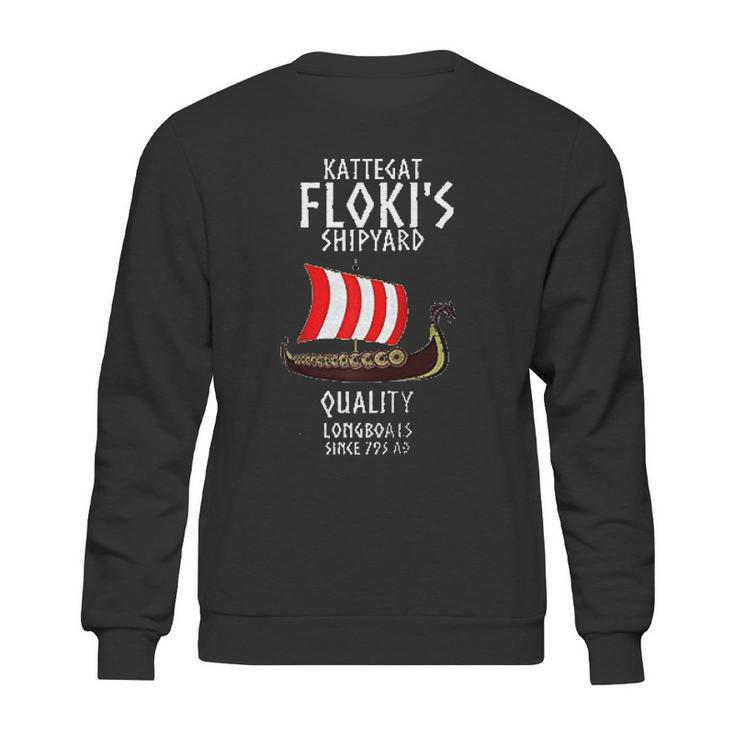 Viking Kattegat Floki Shipyard Funny Gift For Vikings Lover Raglan Baseball Sweatshirt