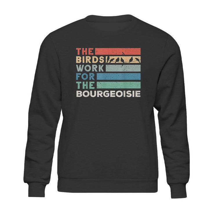 Vintage The Birds Work For The Bourgeoisie Conspiracy Theory Sweatshirt