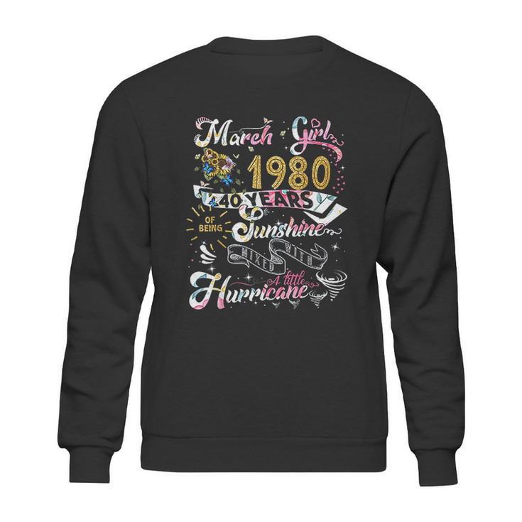 Vintage March 1980 Classic 40Th Birthday Gift 40 Years Old Sweatshirt