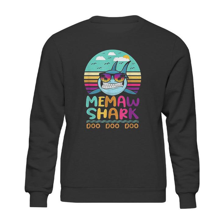 Vintage Memaw Shark Doo Doo Doo Birthday Gifts Sweatshirt