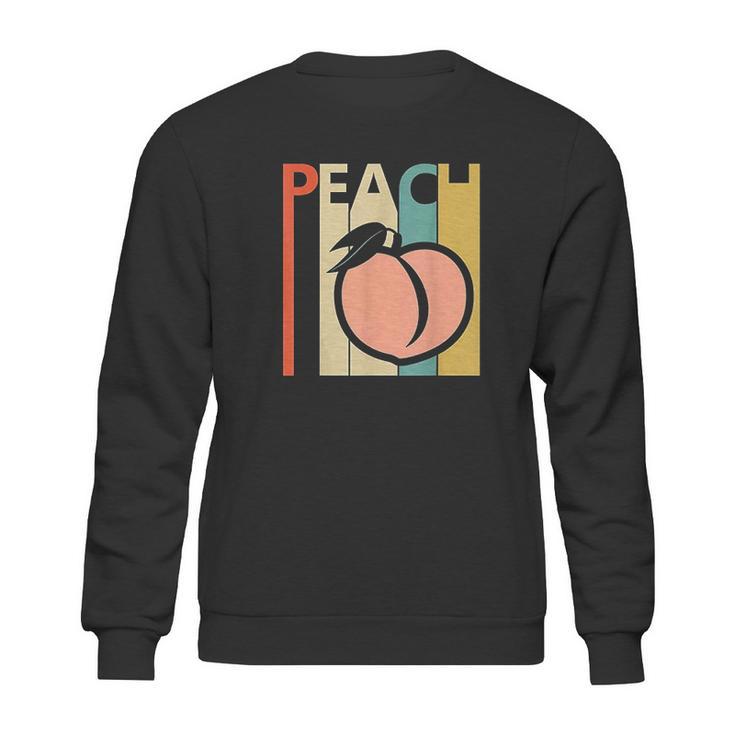 Vintage Peach Peach Fruit Emoji Gift Sweatshirt