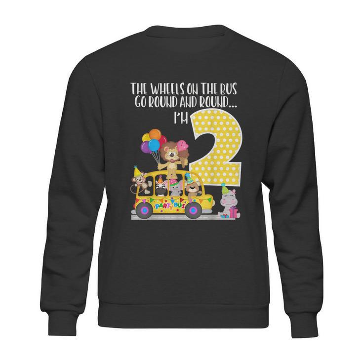 The Wheels On The Bus 2Nd Birthday 2 Yrs Old Family Matching Sweatshirt