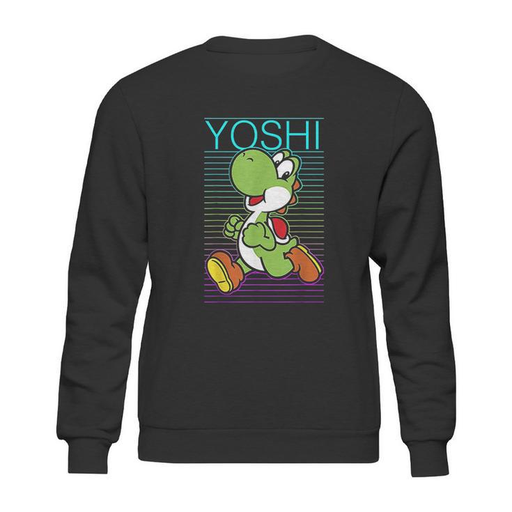 Yoshi Retro Gradient Fade Poster Sweatshirt