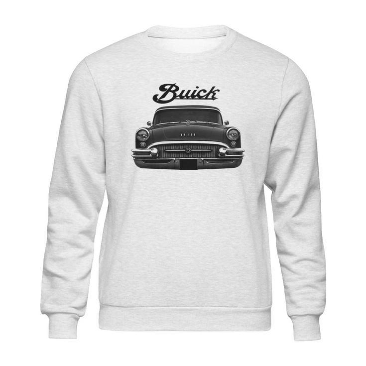 1955 Buick Front Black Sweatshirt