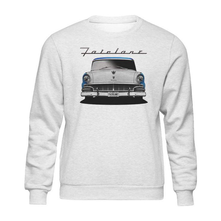 1956 Ford Fairlane Front Blue White Sweatshirt