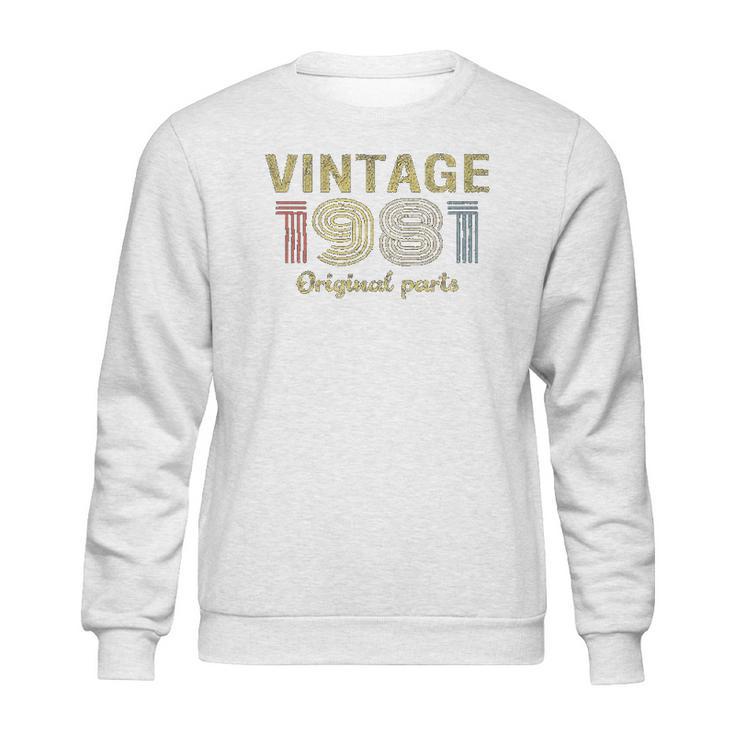 40Th Birthday Gift Retro Birthday Vintage 1981 Sweatshirt