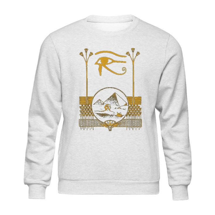 Ancient Egyptian Eye Of Horus  Egypt Art Pyramid Sweatshirt