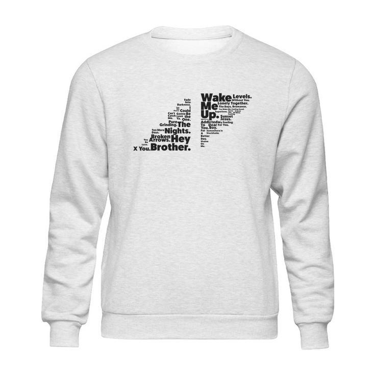 Avicii Logo - Song Names Typography Sweatshirt