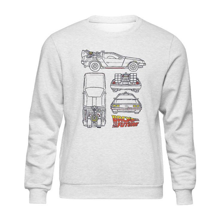 Back To The Future Delorean Blueprint Sweatshirt