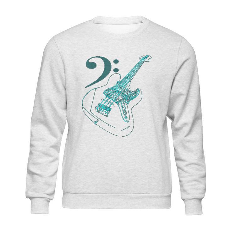 Bass With Clef Neon Bassists Bass Player Sweatshirt