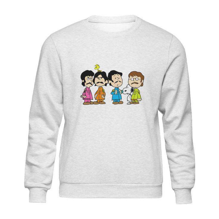 The Beatles Peanuts Style T Shirt Sweatshirt