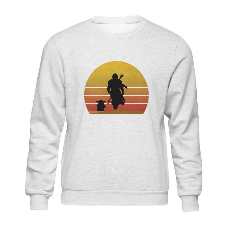 Bounty Hunter And Baby Mandalorian Sweatshirt