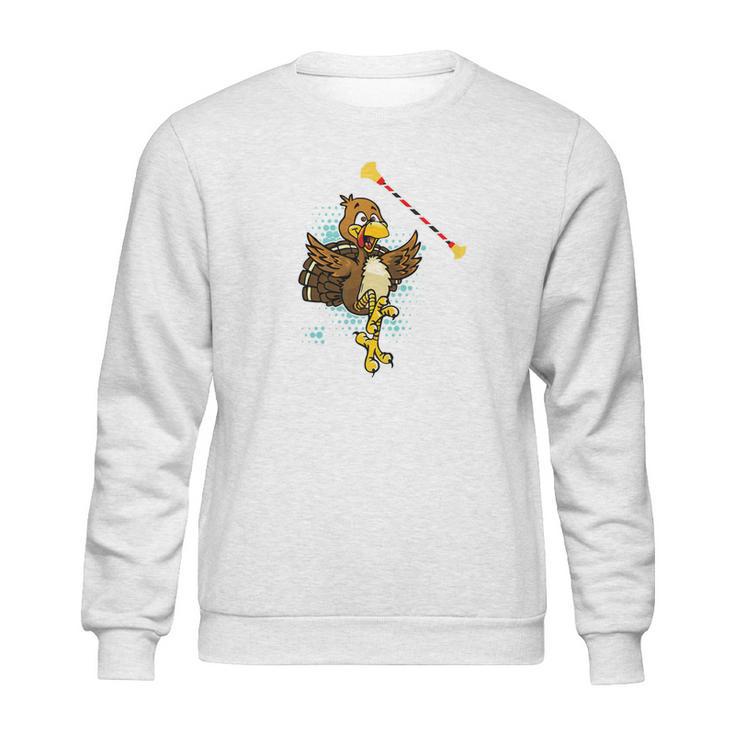 Cool Baton Twirling Turkey Twirler Thanksgiving Fun Sweatshirt