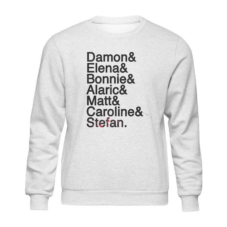 Damon Elena Bonnie Alaric Matt Caroline Stefan Sweatshirt