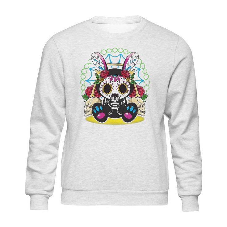 Day Of The Dead Dia De Los Muertos  Bunny Sugar Skull Sweatshirt