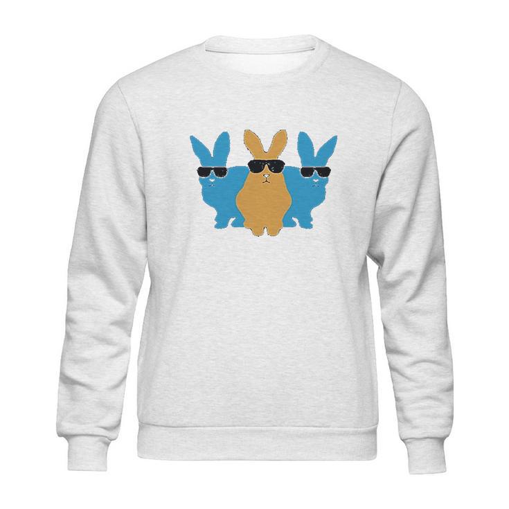 Easter Bunny Hip Trio Bunnies Funny Gift For Easter Kids Sweatshirt