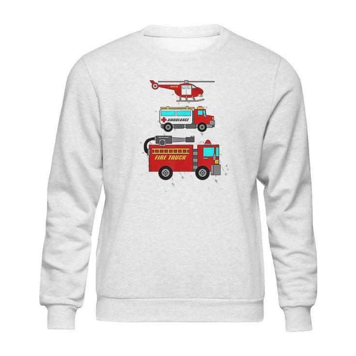 Ems Fire Truck Ambulance Rescue Helicopter Sweatshirt