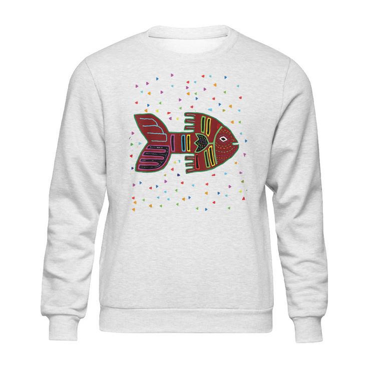 Fish Inspired By Kuna Artwork Of PanamaSweatshirt