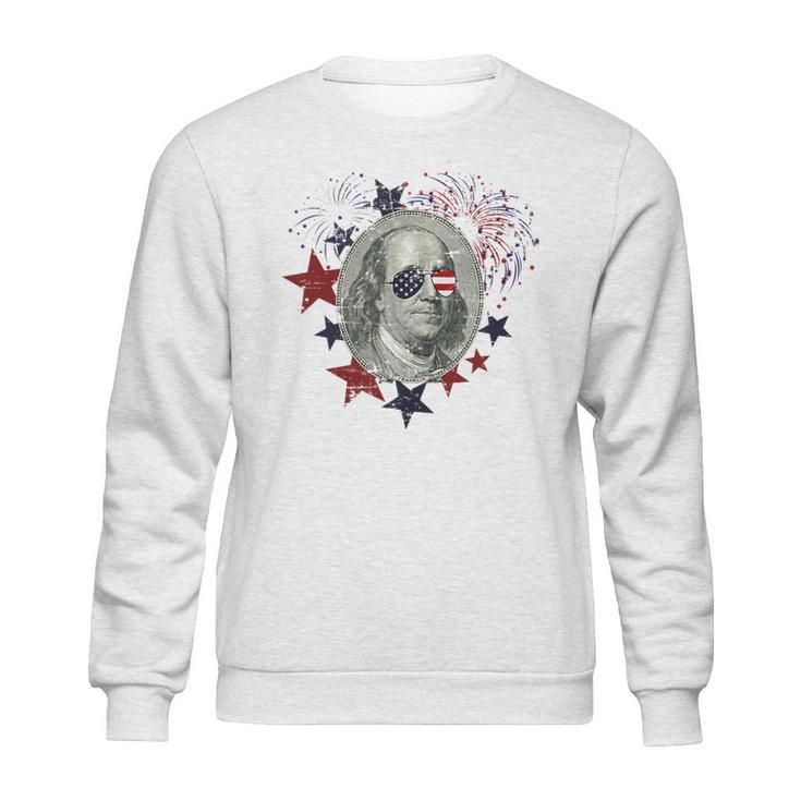 Fourth Of July Ben Franklin Patriotic American Sweatshirt