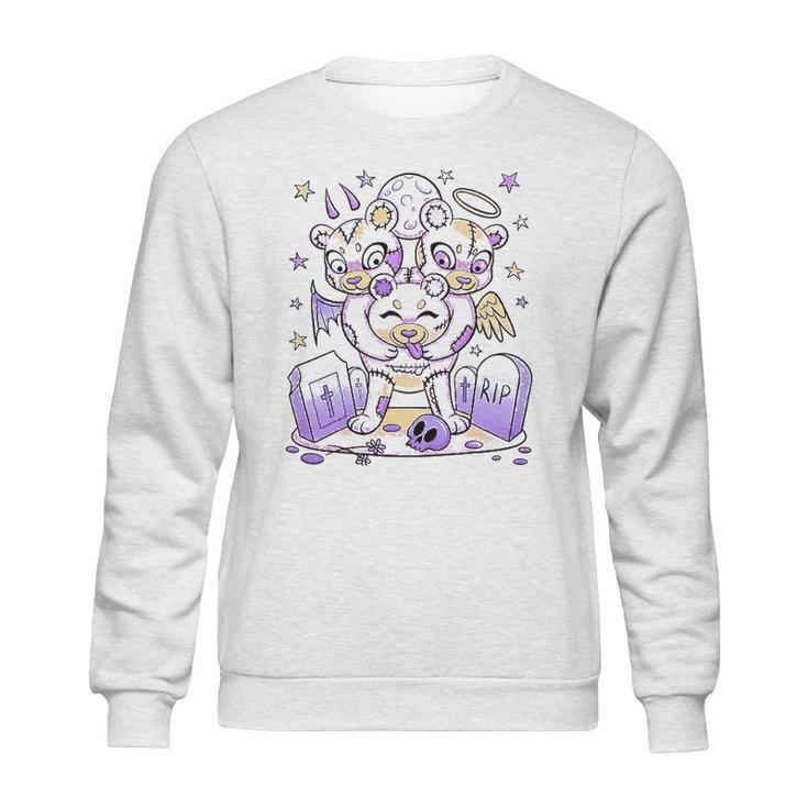 Funny Gift Tee Cute Kawaii Pastel Goth Clothes Creepy Bear Sweatshirt