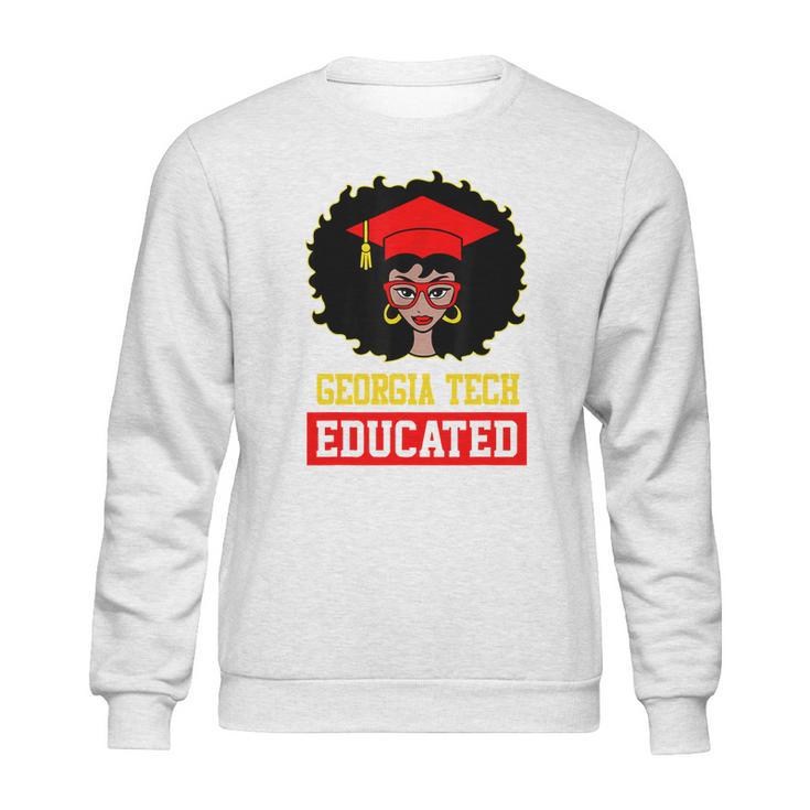 Georgia Tech Educated Black Girl Graduate University Black History Month Proud Black Gift Sweatshirt