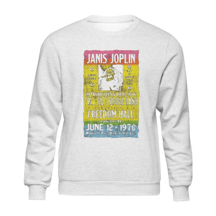 Janis Joplin Freedom Hall Poster Fitted Jersey Sweatshirt