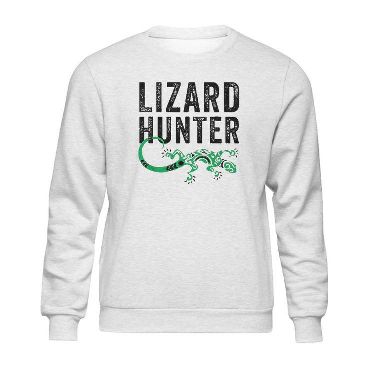 Lizard Hunter Funny Gecko Reptile Lover Kids Gift Sweatshirt