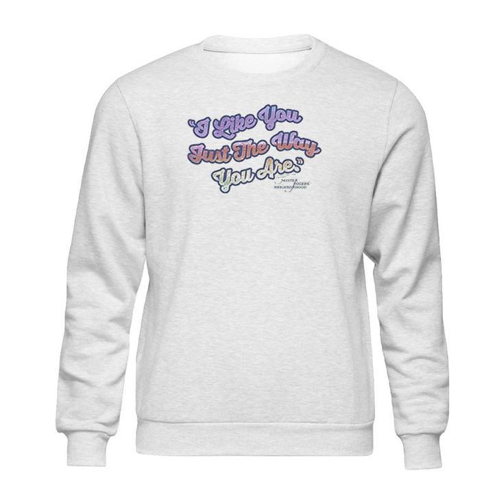 Mister Rogers Just They Way You Are Sheer Fitted Sweatshirt