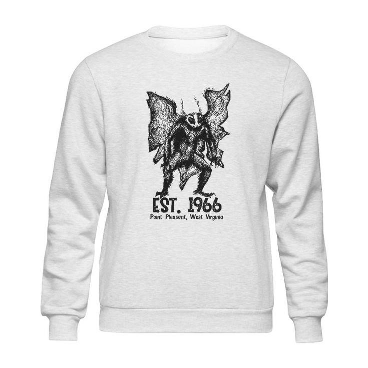 Mothman Est 1966 Point Pleasant West Virginia Red Eye Cryptid Sweatshirt