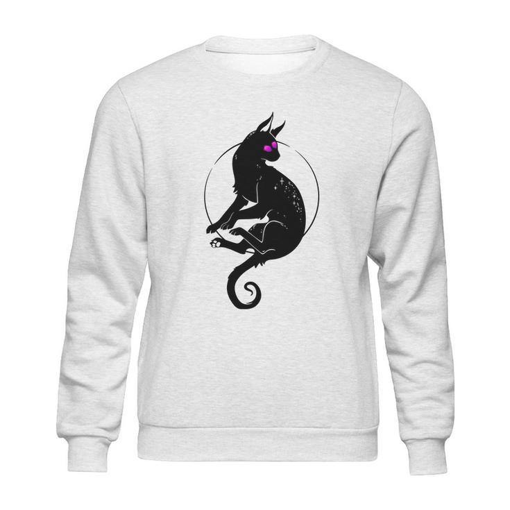 Mystic Black Cat With Third Eye Sweatshirt